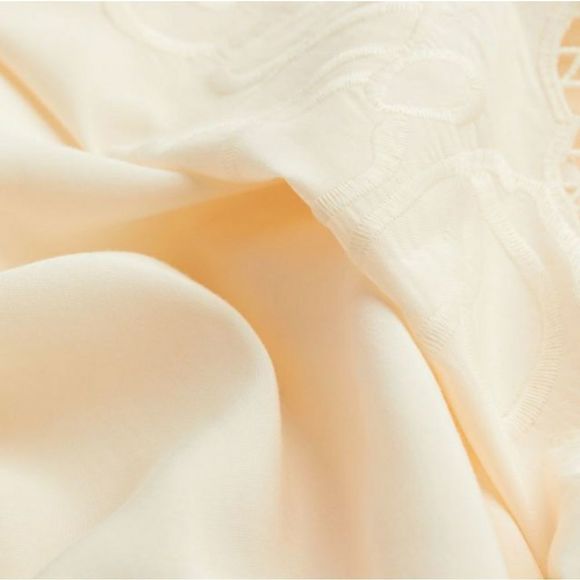 H&M NEW BEIGE SHORT VOLUMINOUS DRESS W MESH SLE - Picture 7 of 7